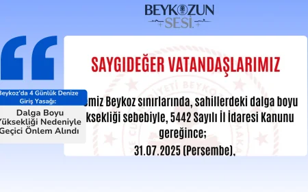 Beykoz’da 4 Günlük Denize Giriş Yasağı: Dalga Boyu Yüksekliği Nedeniyle Geçici Önlem Alındı