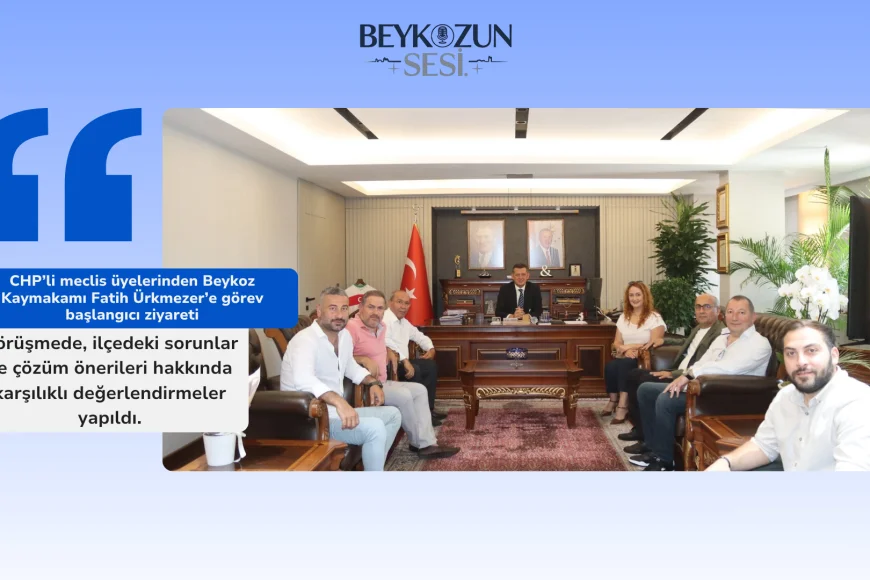 CHP’li meclis üyelerinden Beykoz Kaymakamı Fatih Ürkmezer’e görev başlangıcı ziyareti