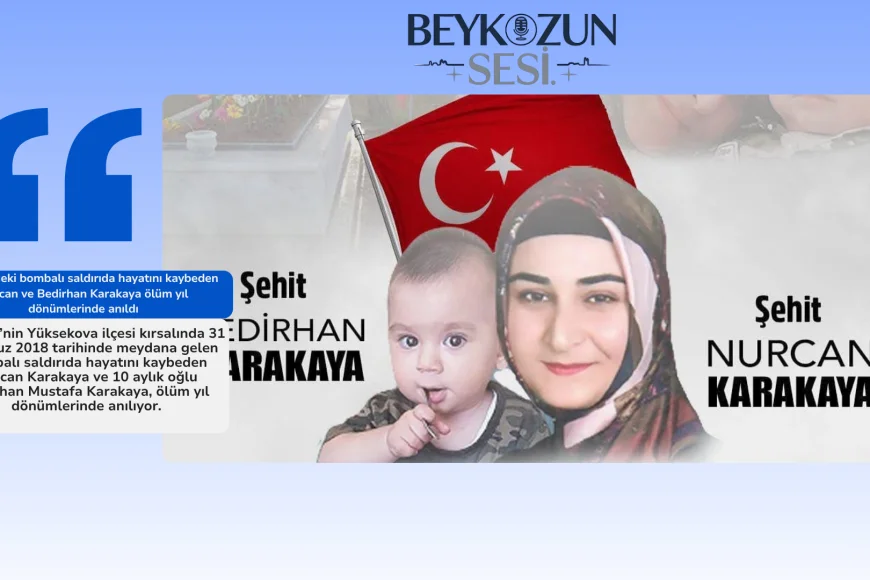 Hakkâri'deki bombalı saldırıda hayatını kaybeden Nurcan ve Bedirhan Karakaya ölüm yıl dönümlerinde anıldı