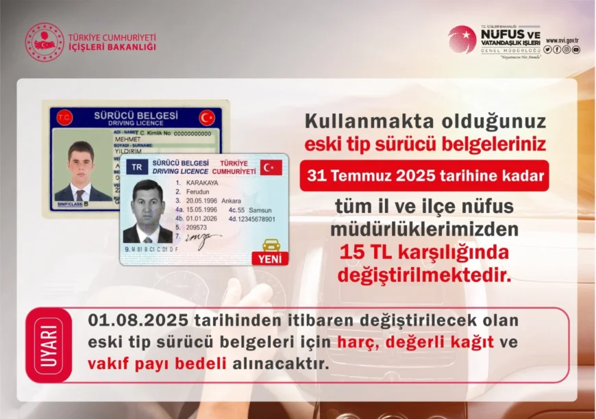 Ehliyeti Yenilemeyen Yandı! 31 Temmuz 2025 Kritik Tarih