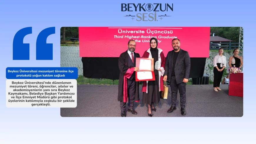 Beykoz Üniversitesi mezuniyet törenine ilçe protokolü yoğun katılım sağladı