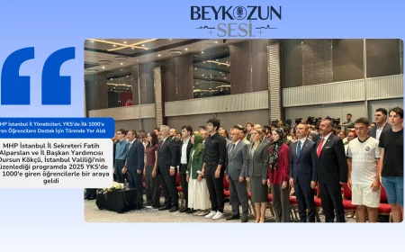 MHP İstanbul İl Yöneticileri, YKS’de İlk 1000’e Giren Öğrencilere Destek İçin Törende Yer Aldı