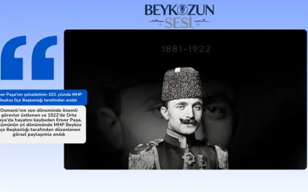 Enver Paşa'nın şehadetinin 103. yılında MHP Beykoz İlçe Başkanlığı tarafından anıldı