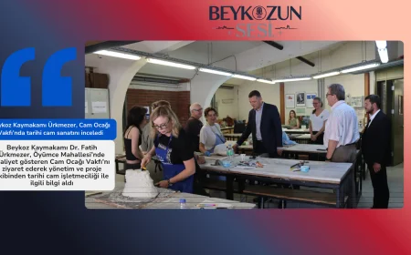 Beykoz Kaymakamı Ürkmezer, Cam Ocağı Vakfı’nda tarihi cam sanatını inceledi