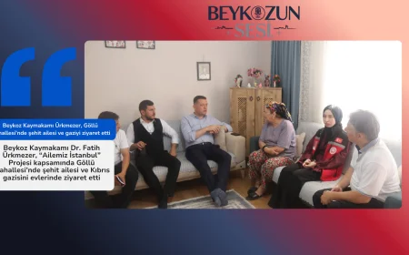 Beykoz Kaymakamı Ürkmezer, Göllü Mahallesi’nde şehit ailesi ve gaziyi ziyaret etti