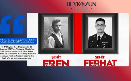 MHP Beykoz İlçe Başkanlığı, Şehit Eren Bülbül ve Ferhat Gedik’i Vefat Yıl Dönümlerinde Andı