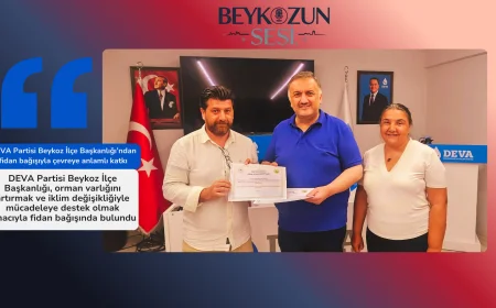 DEVA Partisi Beykoz İlçe Başkanlığı’ndan fidan bağışıyla çevreye anlamlı katkı