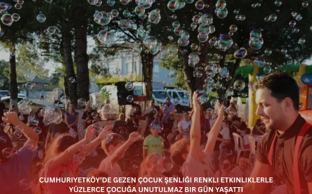 Cumhuriyetköy’de Gezen Çocuk Şenliği renkli etkinliklerle yüzlerce çocuğa unutulmaz bir gün yaşattı