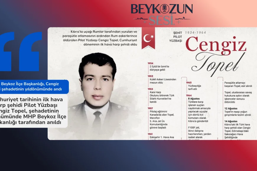 MHP Beykoz İlçe Başkanlığı, Cengiz Topel’i şehadetinin yıldönümünde andı
