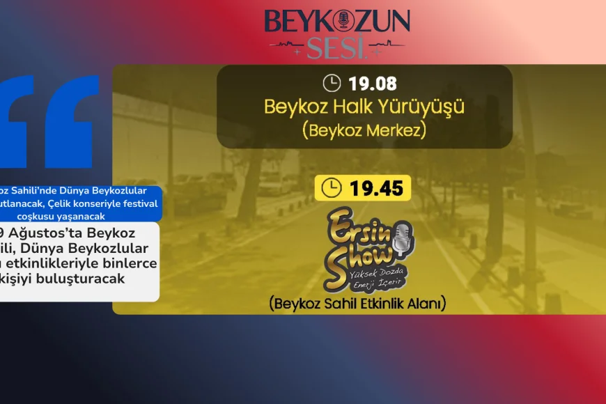 Beykoz Sahili’nde Dünya Beykozlular Günü kutlanacak, Çelik konseriyle festival coşkusu yaşanacak
