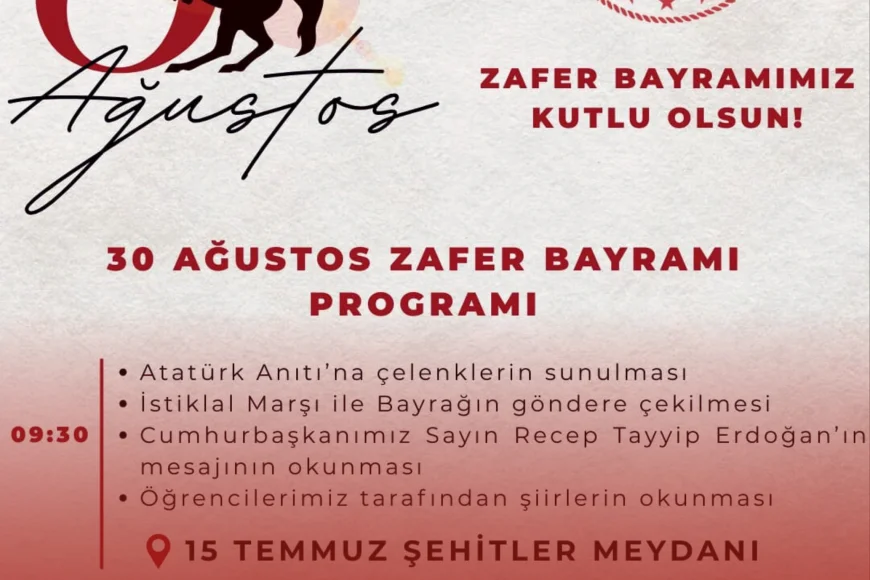 30 Ağustos Zafer Bayramı’nın 103. yılı tüm yurtta törenler ve etkinliklerle kutlanacak