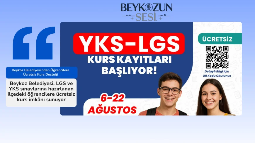 Beykoz Belediyesi'nden LGS ve YKS'ye Hazırlanan Öğrencilere Ücretsiz Kurs Desteği