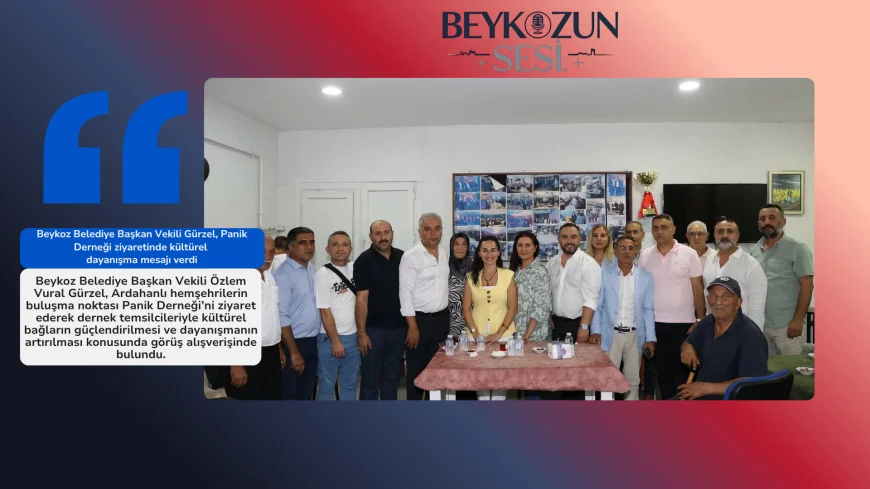 Beykoz Belediye Başkan Vekili Gürzel, Panik Derneği ziyaretinde kültürel dayanışma mesajı verdi