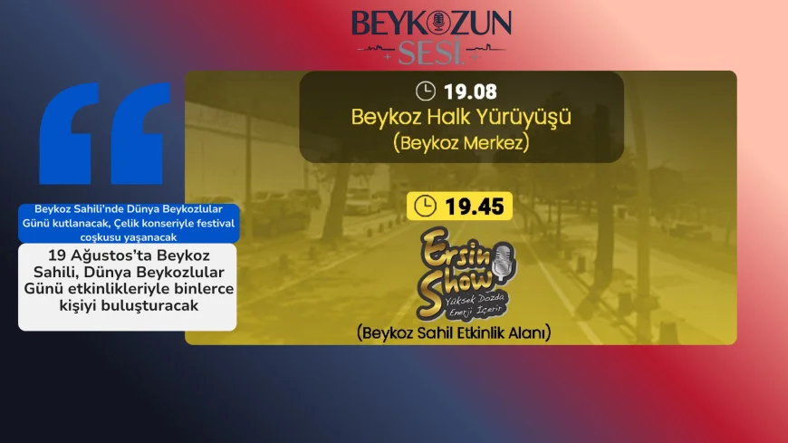 Beykoz Sahili’nde Dünya Beykozlular Günü kutlanacak, Çelik konseriyle festival coşkusu yaşanacak