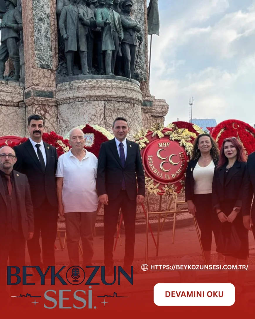 MHP İstanbul İl Başkanlığı Taksim’de 30 Ağustos Zafer Bayramı’nı çelenk töreniyle kutladı