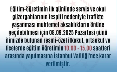Beykoz’da okul servis yoğunluğu için ilk gün ders saatleri değiştirildi