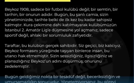 Boğazın Yargıçları’ndan Beykoz 1908 yönetimine sert tepki: “Kura çekimine katılmadınız, kulübü düşürdünüz”