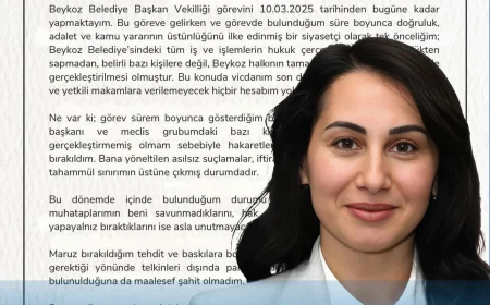 Beykoz Belediye Başkan Vekili Özlem Vural Gürzel istifa ettiğini açıkladı