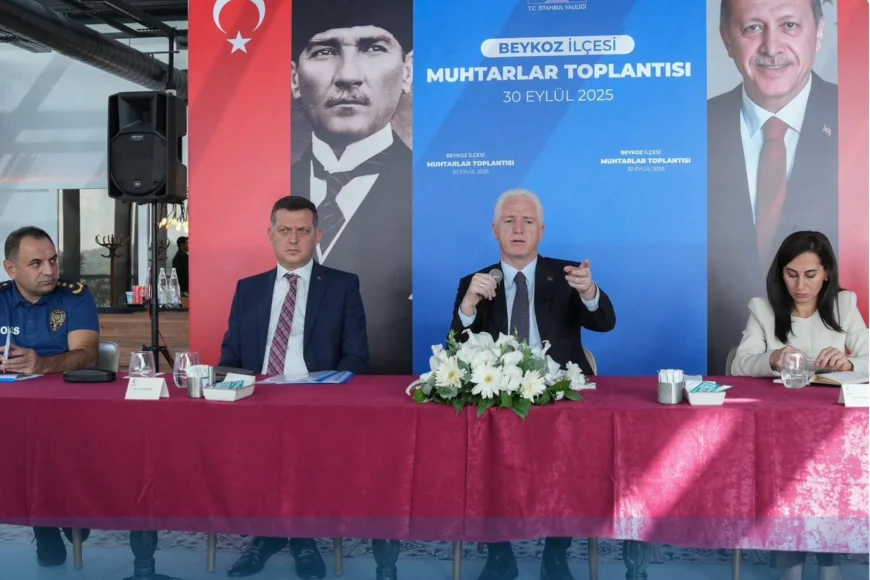 İstanbul Valisi Davut Gül, Beykoz’da Muhtarlarla Bir Araya Geldi: Sorunların Çözümü İçin Kurumlarla İş Birliği Vurgusu