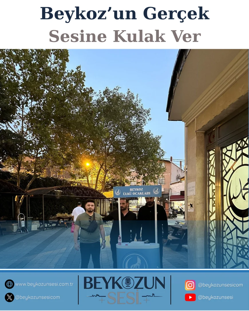Beykoz Ülkü Ocakları 12 Eylül’de Ülkücü Şehitler için cami cemaatine lokum ve gül suyu ikram etti