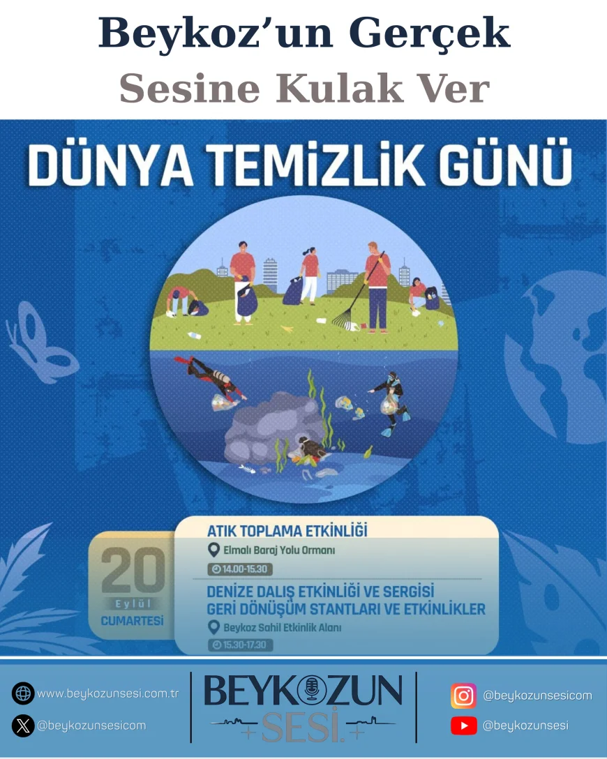 Beykoz’da Dünya Temizlik Günü’nde karada ve denizde çevre için büyük buluşma