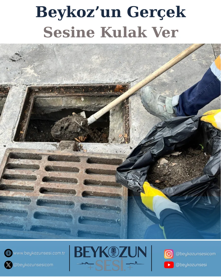 Beykoz’da kış öncesi yağmursuyu kanallarında temizlik çalışmaları aralıksız sürüyor