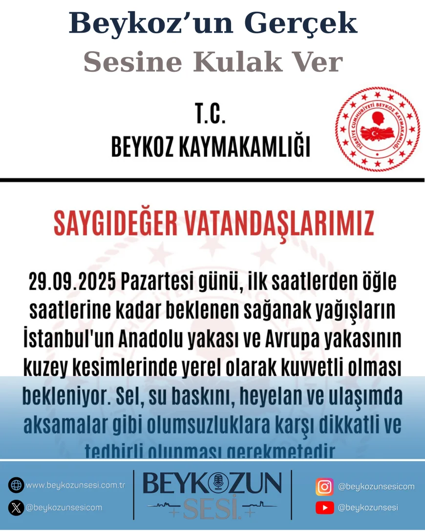 İstanbul’da 29 Eylül’de kuvvetli sağanak bekleniyor: Sel ve ulaşımda aksama uyarısı