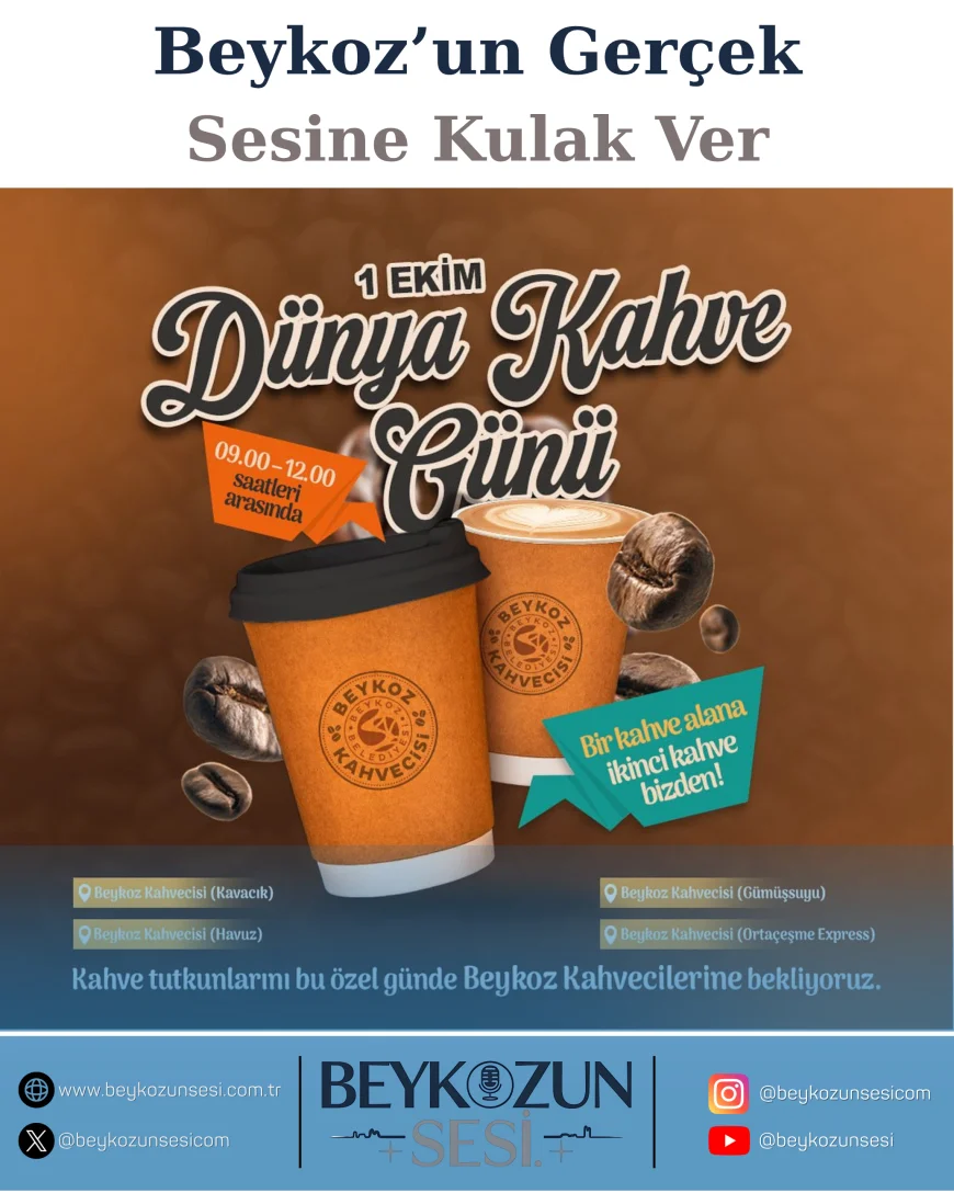 Beykoz’da Dünya Kahve Günü kutlaması: “Bir alana bir bedava” kahve kampanyası büyük ilgi gördü