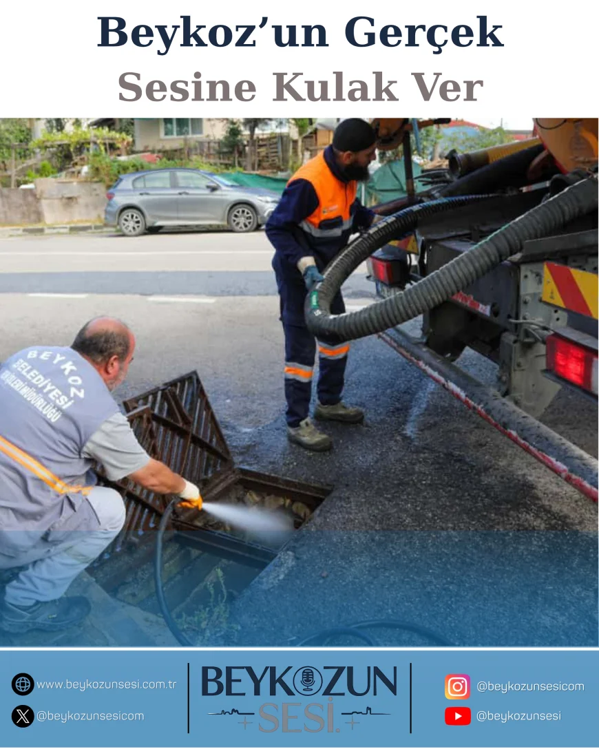 Beykoz Belediyesi kış hazırlıklarını hızlandırdı: Poyrazköy ve Gümüşsuyu’nda yağmur suyu kanallarında temizlik yapıldı