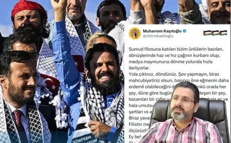 Muharrem Kaşıtoğlu’ndan Sumud filosuna katılan ünlülere tepki: “Başınızı öne eğmenin daha erdemli olabileceğini düşünün”