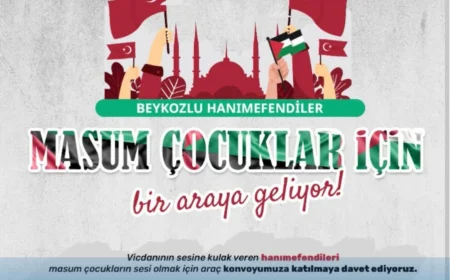 Beykozlu kadınlardan Filistinli çocuklar için araç konvoyu: “Masum çocukların sesi olmak için buluşuyoruz”