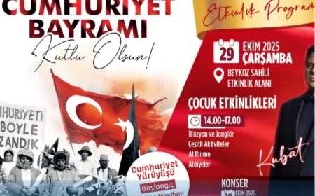 Beykoz Belediyesi’nden 29 Ekim Cumhuriyet Bayramı Kutlaması: Çocuk Etkinlikleri, Yürüyüş ve Kubat Konseriyle Coşkulu Program