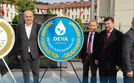 Beykoz’da Cumhuriyet Coşkusu:  DEVA Beykoz İlçe Başkanlığı 29 Ekim Kutlamaları Çelenk Sunma Töreniyle Başladı