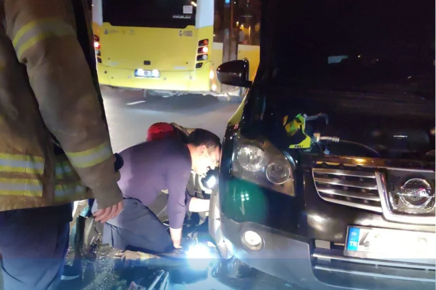 Beykoz Ortaçeşme’de Araç Motoruna Sıkışan Kedi İtfaiye Ekiplerince Sağ Salim Kurtarıldı