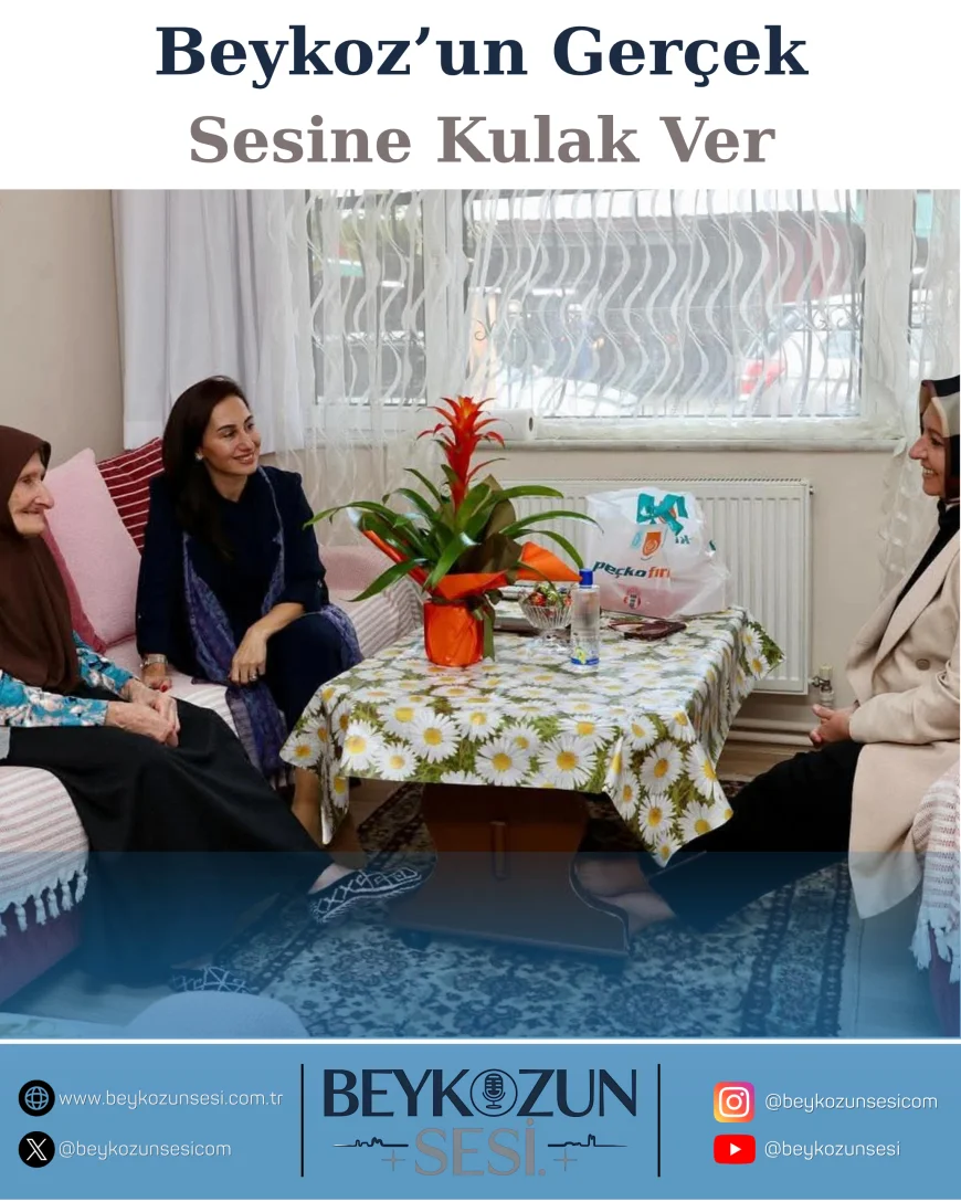 Beykoz Belediye Başkan Vekili Özlem Vural Gürzel, Cumhurbaşkanı Erdoğan’ın sütannesi Binnaz Baloğlu’nu ziyaret etti