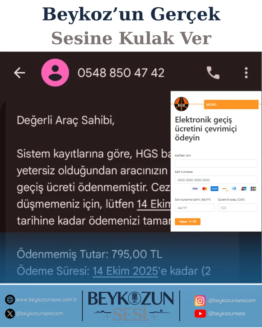 HGS borcu uyarısı kılığında yaygın SMS dolandırıcılığı: 795 TL’lik mobil ödeme linkiyle kişisel veriler hedef alınıyor