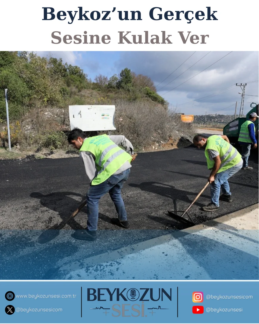 Beykoz’da ulaşım konforu artıyor: Mareşal Mustafa Kemal Caddesi’nde asfalt serimi gece gündüz sürüyor