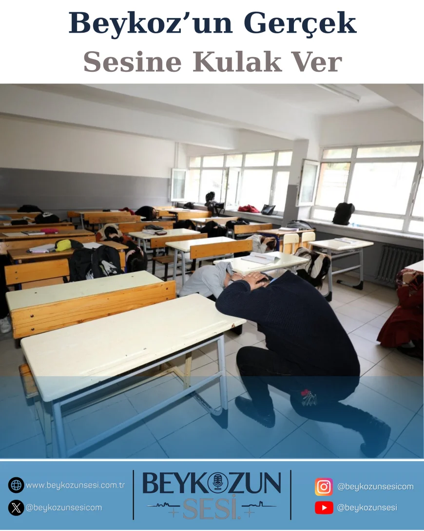 Beykoz’da Öğrencilere Deprem Bilinci Eğitimi: Şehit Murat Akdemir Meslek Lisesi’nde Tatbikat Gerçekleştirildi