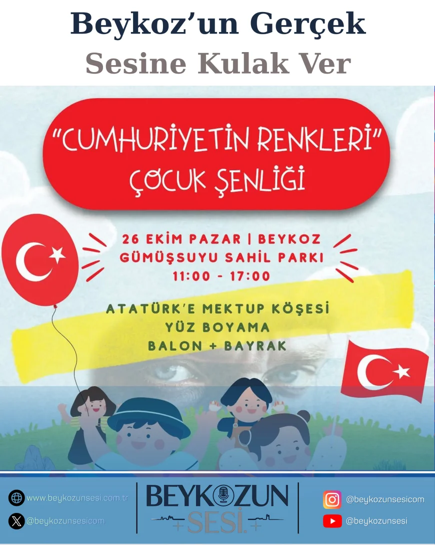 “Cumhuriyetin Renkleri” Çocuk Şenliği Beykoz’da: Gümüşsuyu Sahil Parkı’nda Renkli Kutlama