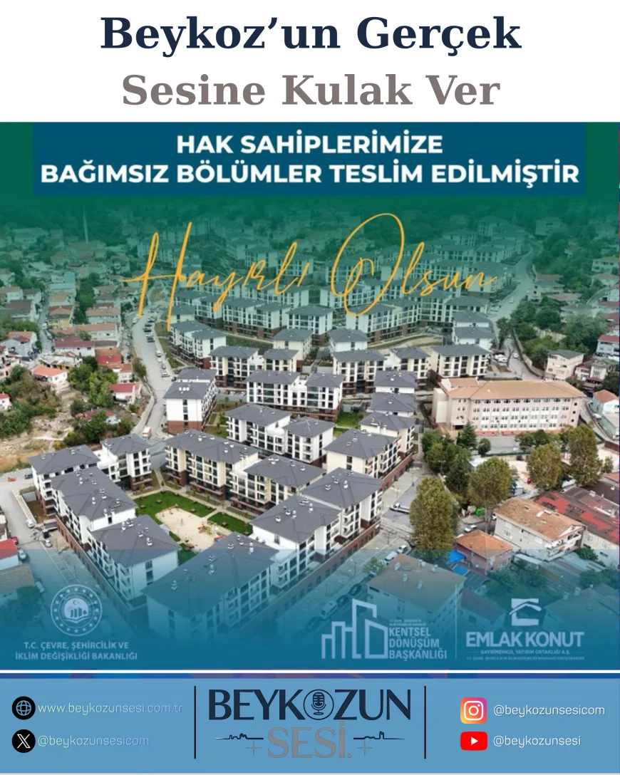 Beykoz Tokatköy Kentsel Dönüşüm Projesinde 823 Bağımsız Bölüm Hak Sahiplerine Teslim Edildi