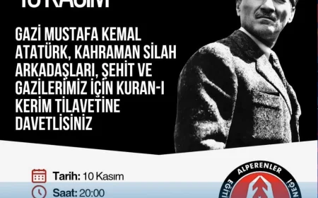 Beykoz’da 10 Kasım’da Atatürk, Şehit ve Gaziler İçin Kuran-ı Kerim Tilaveti Düzenlenecek