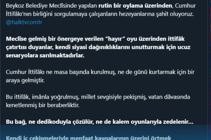 MHP Beykoz District Presidency: “The People's Alliance is a Solidarity Kneaded with Faith and Reinforced with Love for the Nation”