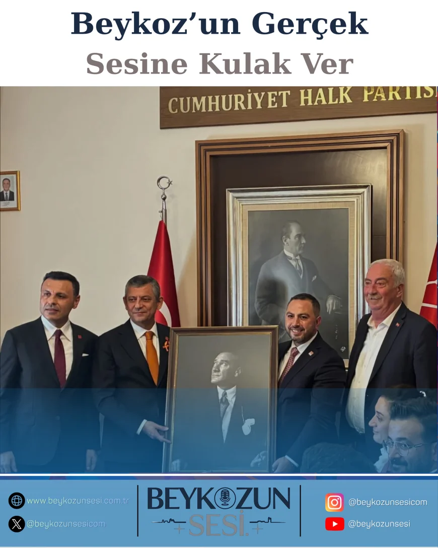 Beykoz’da Gündem Olan Atatürk Portresi, CHP Genel Başkanı Özgür Özel’e Takdim Edildi