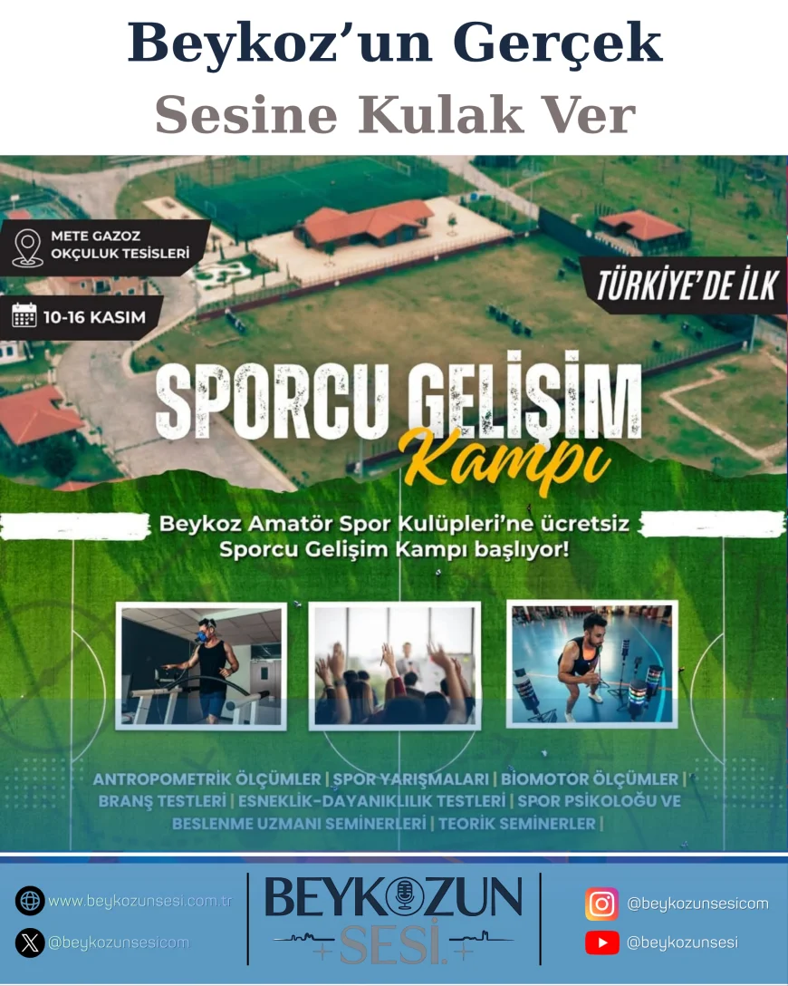 Beykoz Belediyesi’nden Gençler İçin Örnek Proje: Ücretsiz Sporcu Gelişim Kampı Başlıyor
