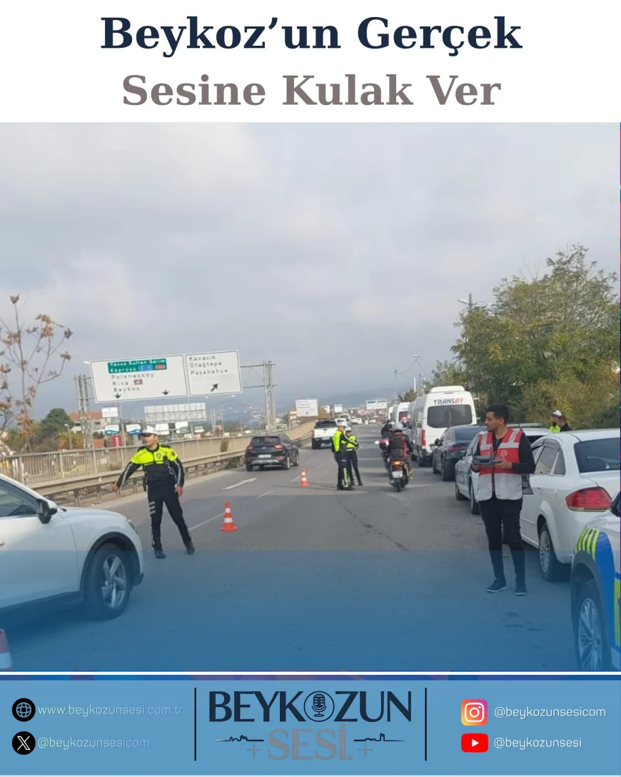 Beykoz’da Drone Destekli Trafik Denetimi: Kural İhlali Yapan Sürücülere 49 Bin Lira Ceza