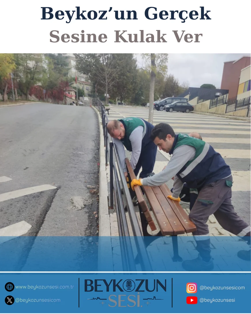 Beykoz Çubuklu’da Yokuş Boyunca Oluşturulan Yeni Dinlenme Noktaları Yaşlılar ve Mahalle Sakinlerine Rahatlık Sağladı