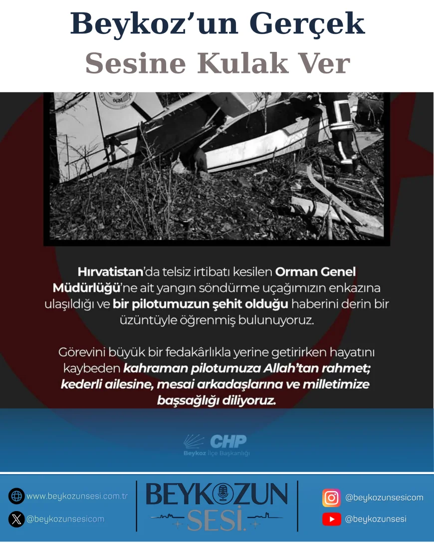 Hırvatistan’da Düşen Yangın Söndürme Uçağının Enkazına Ulaşıldı: Orman Genel Müdürlüğü Pilotu Şehit Oldu