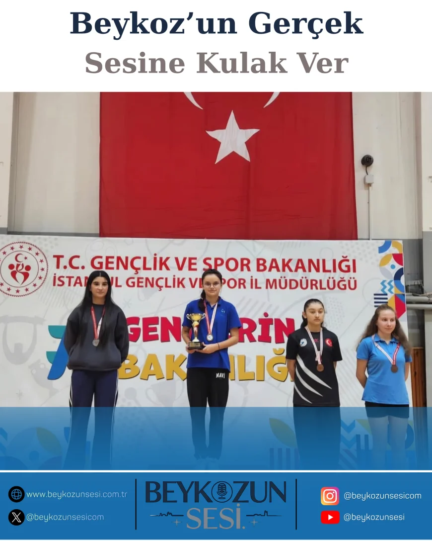 Beykozlu Genç Raketler İstanbul İl Birinciliğinde Takım ve Ferdi Müsabakalarda Önemli Madalyalar Kazandı