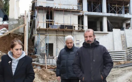 Kanlıca Ortaokulu İnşaatı Yerinde İncelendi Eğitim Altyapısı Beykoz’da Güçleniyor