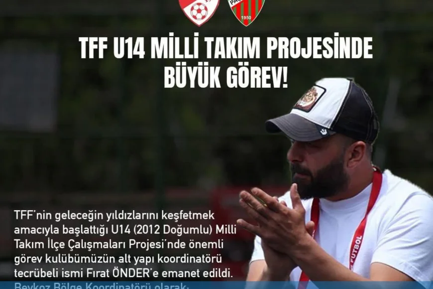 Paşabahçe Spor Kulübü Altyapı Koordinatörü Fırat Önder U14 Beykoz İlçe Karması Koordinatörü Oldu